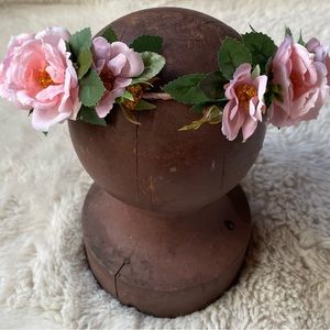 Handmade Pink Wild Rose Flower Crown